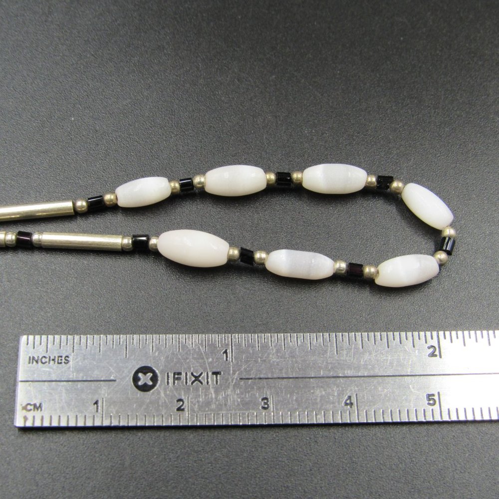 16" Sterling Silver Simple Segmented Shell Neckla… - image 4